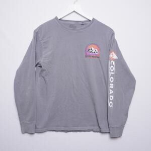 Copper Mountain Long Sleeve Graphic T-shirt Gray Size Small